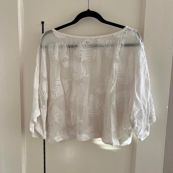 Wilfred Sheet White Crop Blouse Aritzia - Picture 3 of 3